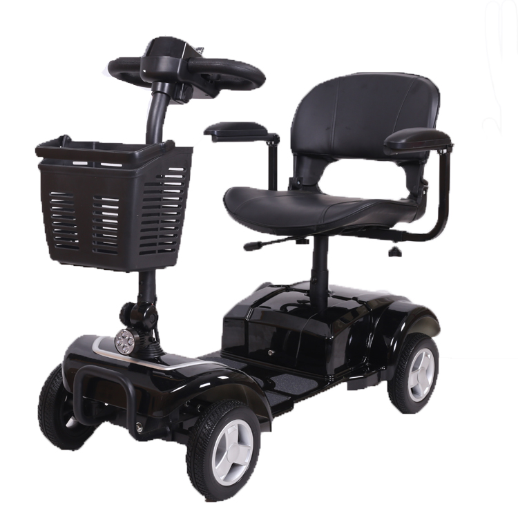 Removable battery foldable four wheels electric mobility scooter