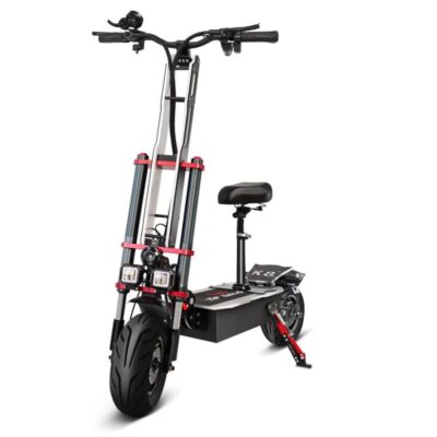 Adult electric scooter with seat for city commuting