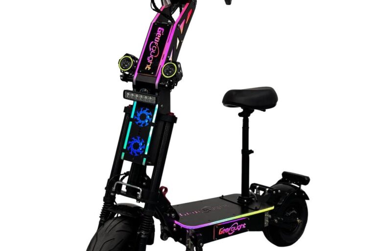 Adult electric scooter with seat for city commuting