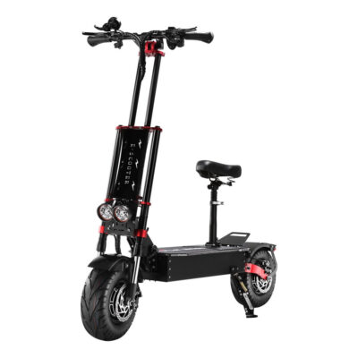 Adult electric scooter with seat for city commuting