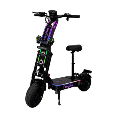 Adult electric scooter with seat for city commuting