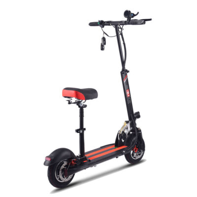 Adult foldable electric scooter with seat for commuting