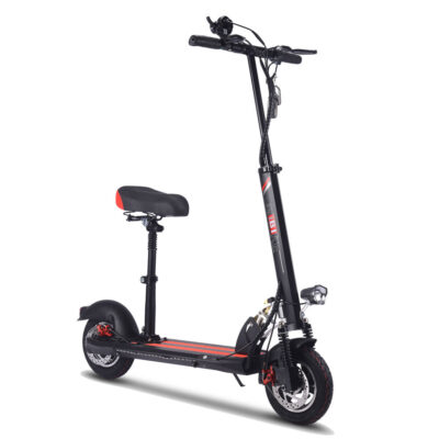 Adult foldable electric scooter with seat for commuting