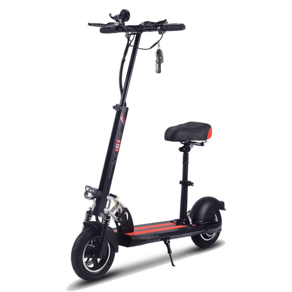 Adult foldable electric scooter with seat for commuting