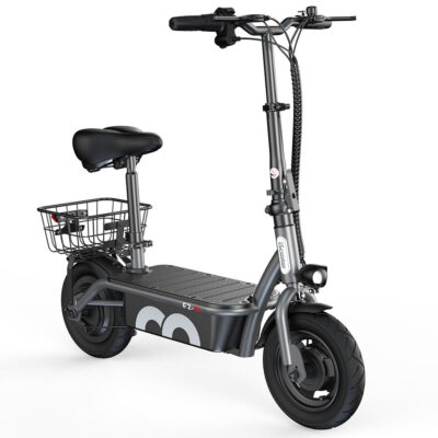 Convenient foldable electric scooter with seat for adults