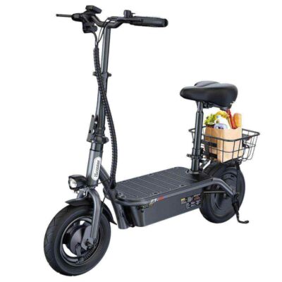 Convenient foldable electric scooter with seat for adults