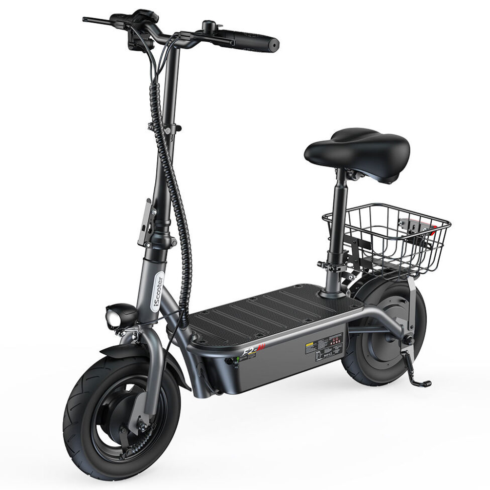 Convenient foldable electric scooter with seat for adults