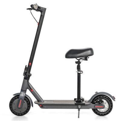 Foldable electric scooter with seat for metro and travel