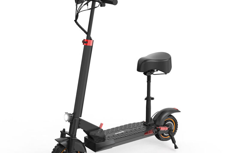 Foldable electric scooter with seat for metro and travel