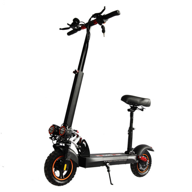 Foldable electric scooter with seat for adults