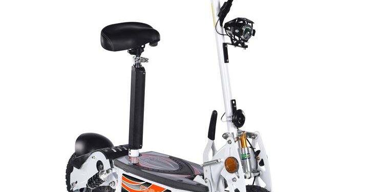 Colorful foldable adult electric scooter with seat