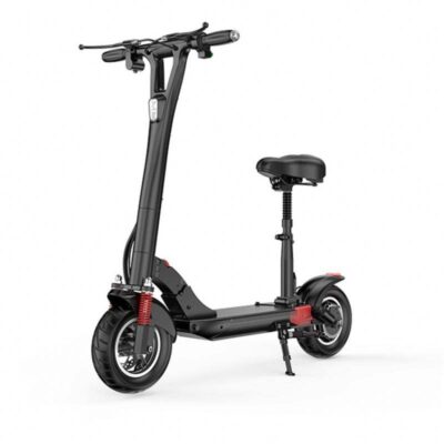 High strength off-road foldable electric scooter with seat