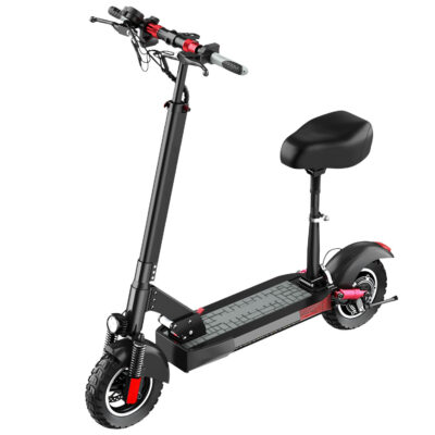High strength off-road foldable electric scooter with seat