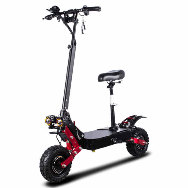 Stylish foldable sports electric scooter with seat for adults