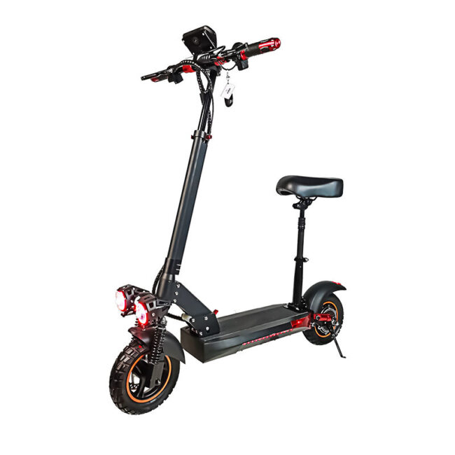 Powerful foldable off-road electric scooter with seat