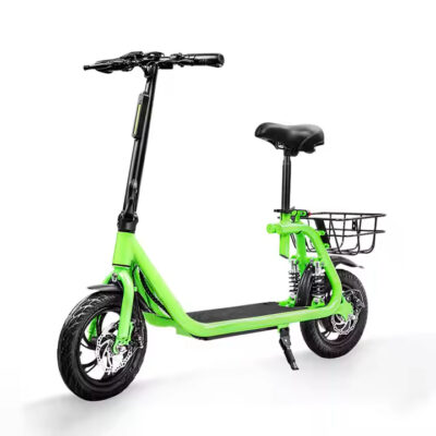 Portable fast adult electric scooter with seat for commuting