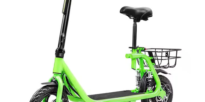 Portable fast adult electric scooter with seat for commuting