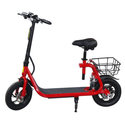 Portable fast adult electric scooter with seat for commuting