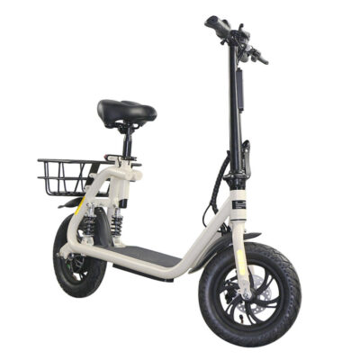 Portable fast adult electric scooter with seat for commuting