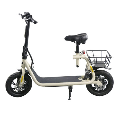 Portable fast adult electric scooter with seat for commuting