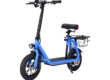 Portable fast adult electric scooter with seat for commuting