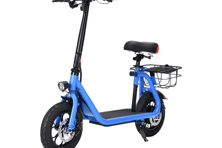 Portable fast adult electric scooter with seat for commuting