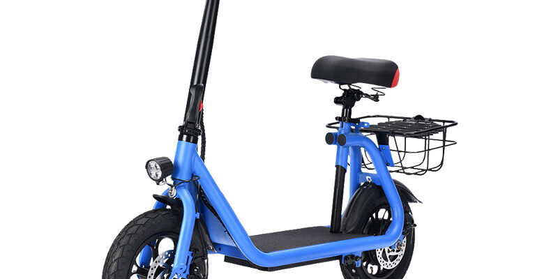 Portable fast adult electric scooter with seat for commuting