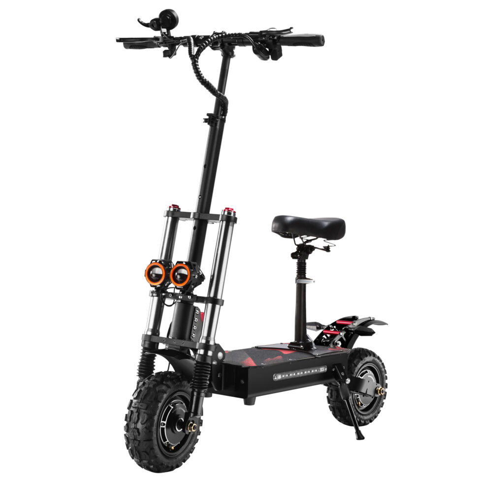 Smart display off-road adult electric scooter with seat