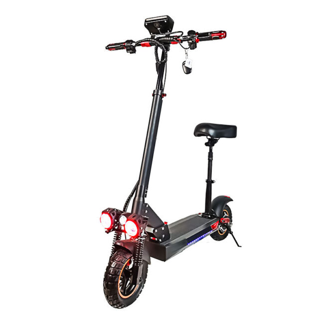 Waterproof foldable adult electric scooter with seat