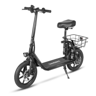 City two-wheel foldable electric scooter with seat for urban commuting