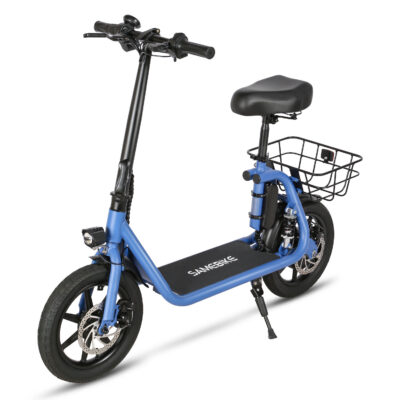 City two-wheel foldable electric scooter with seat for urban commuting