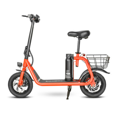City two-wheel foldable electric scooter with seat for urban commuting