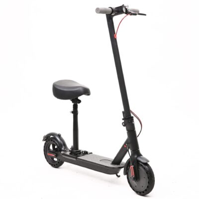 Foldable commuting electric scooter with seat for city travel