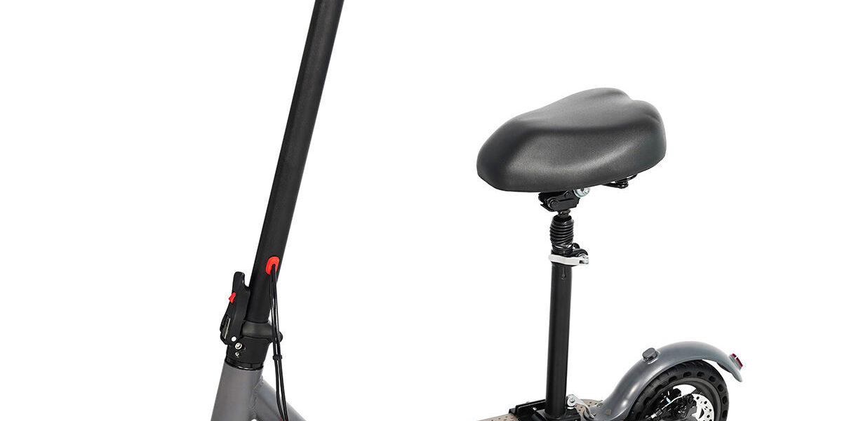 Foldable commuting electric scooter with seat for city travel
