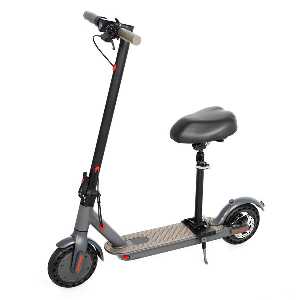 Foldable commuting electric scooter with seat for city travel