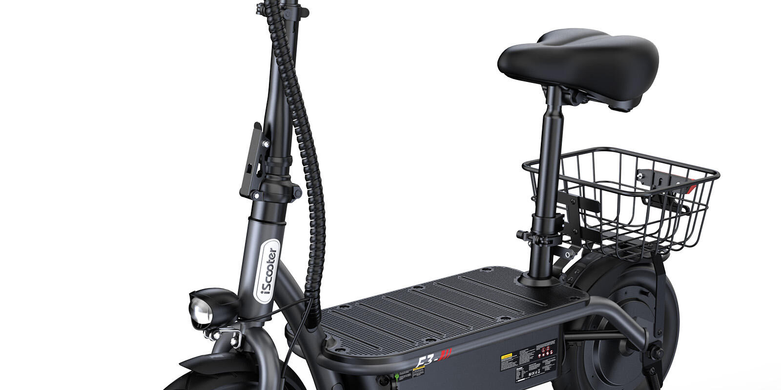 Lightweight foldable two-wheel adult electric scooter with seat for city use