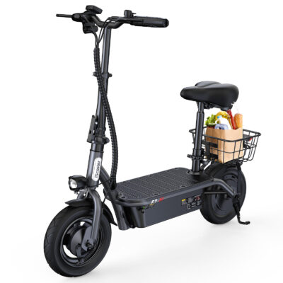 Lightweight foldable two-wheel adult electric scooter with seat for city use