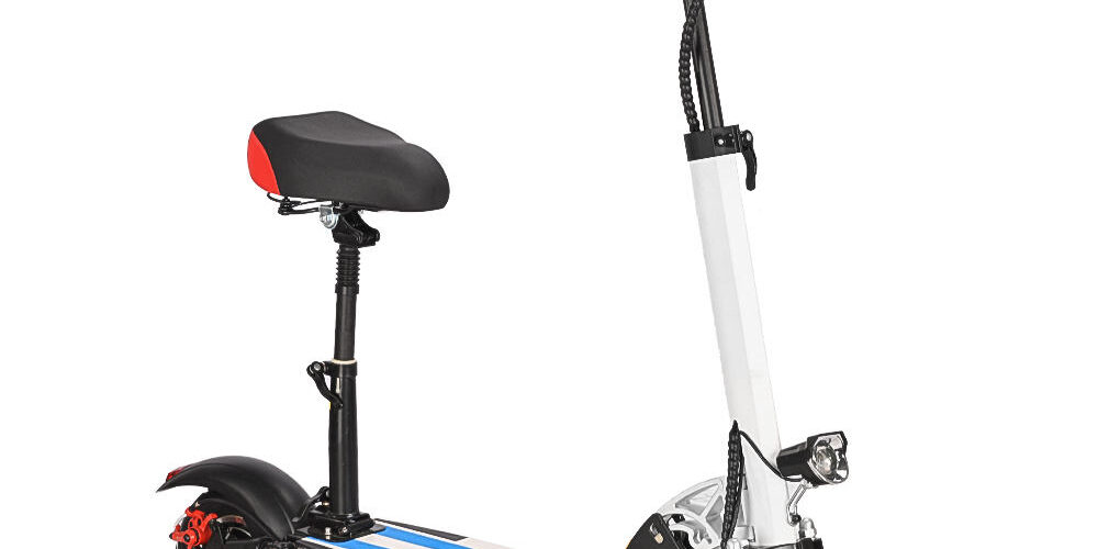 New model dual-wheel adult electric scooter with seat and front single headlight