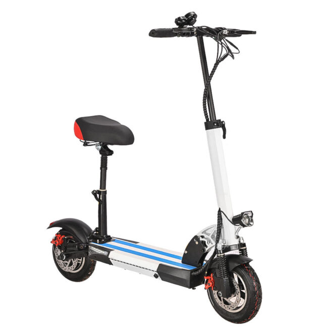 New model dual-wheel adult electric scooter with seat and front single headlight