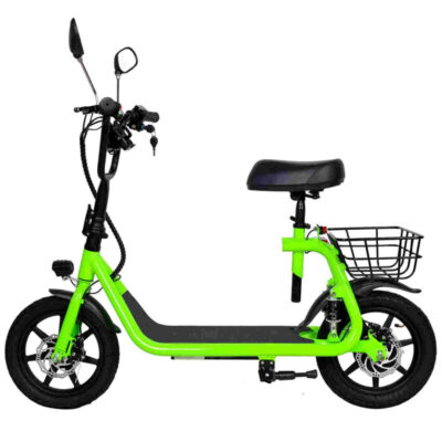 Off-road adult electric scooter with seat for rough terrain