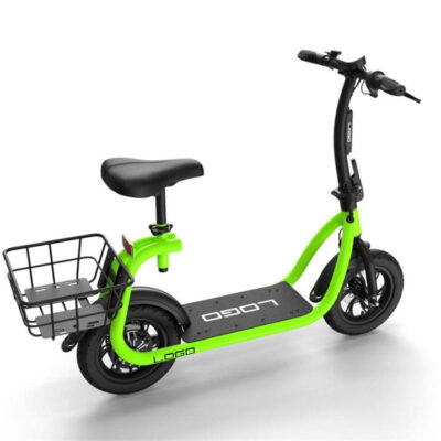 Off-road adult electric scooter with seat for rough terrain