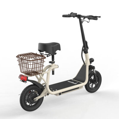 Portable self-balancing foldable electric scooter with seat for adults