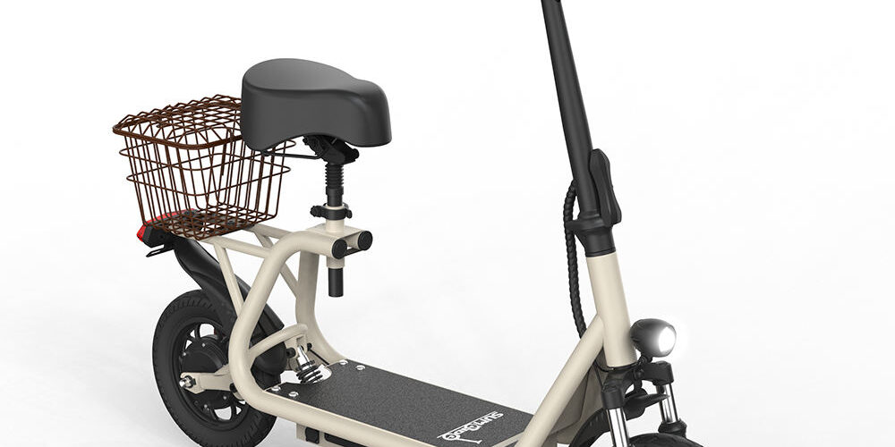 Portable self-balancing foldable electric scooter with seat for adults