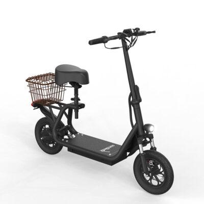 Portable self-balancing foldable electric scooter with seat for adults