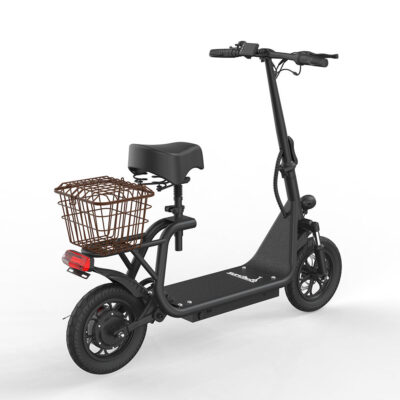 Portable self-balancing foldable electric scooter with seat for adults