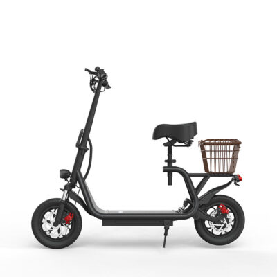 Portable self-balancing foldable electric scooter with seat for adults