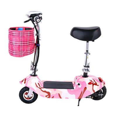 Two-wheel foldable electric scooter with seat for daily commuting