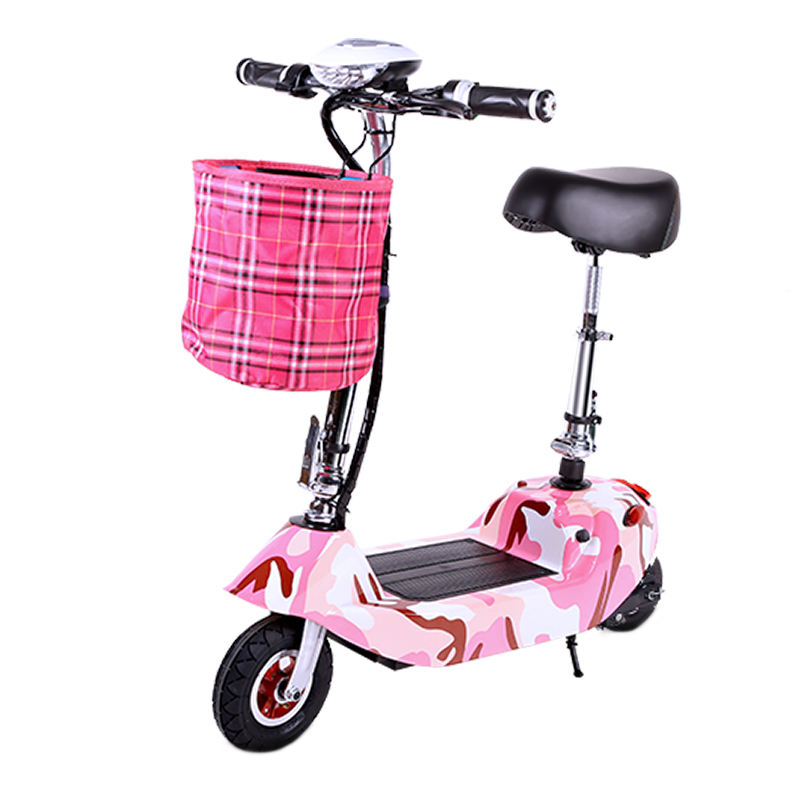 Two-wheel foldable electric scooter with seat for daily commuting